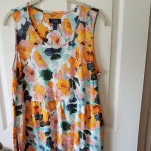 DENIM & CO. BEACH Floral Midi Dress with Pockets